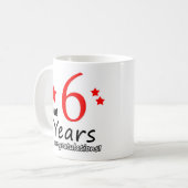 Cadeau d'anniversaire de 6 ans - Mug de café du 6e (Devant gauche)