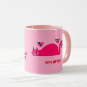 CADEAU D'ANNIVERSAIRE MUG CHAT ROSE (Devant droit)