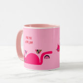 CADEAU D'ANNIVERSAIRE MUG CHAT ROSE (Devant gauche)