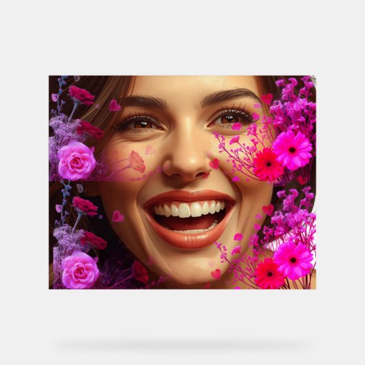 Cadeau d'anniversaire ou de Saint-Valentin Fleurs (Recto)