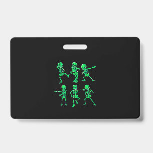 Cadeau Dans Halloween Dansende Skeletten Dans Ca Badge