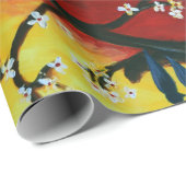 Cadeau Dans l'amour, les oiseaux, papier d'habillage (Coin rond)