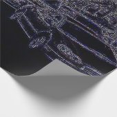 Cadeau Dans le papier d'emballage noir mat de trafic (Coin)