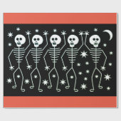 Cadeau DANSER SKELETON HALLOWEEN Wrapper Papier (Plat)