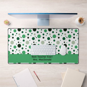 Cadeau d'appréciation de professeur à pois verts