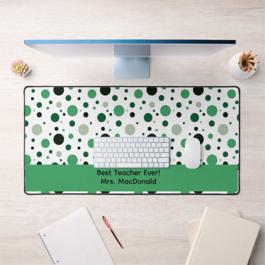 Cadeau d'appréciation de professeur à pois verts (Bureau 1)