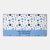 Cadeau d'appréciation pour enseignant à pois bleus (Recto)