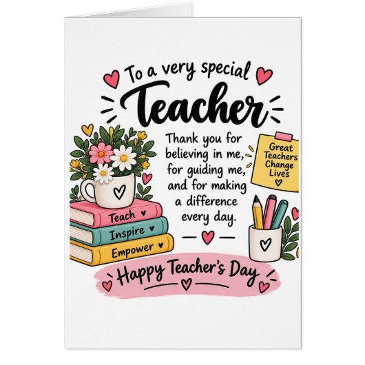 Cadeau d'appréciation pour l'enseignant | Bonne fê (Devant)