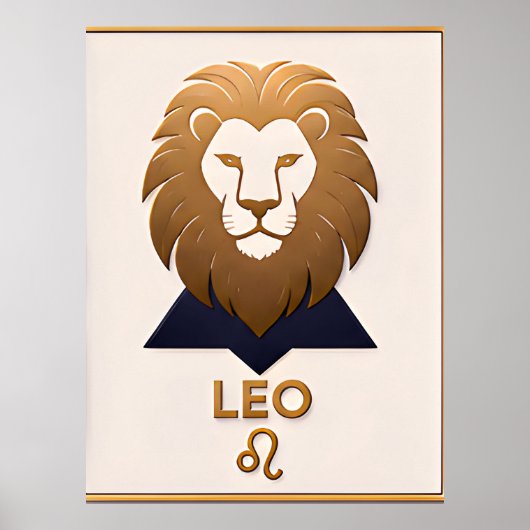 Cadeau d'astrologie décoration Lion zodiaque (Devant)