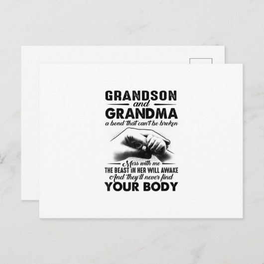 Cadeau dat de onbreekbare band tussen kleinkind en briefkaart (Voorkant / Achterkant)