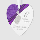 Cadeau de 6e anniversaire de mariage Améthyste (devant)