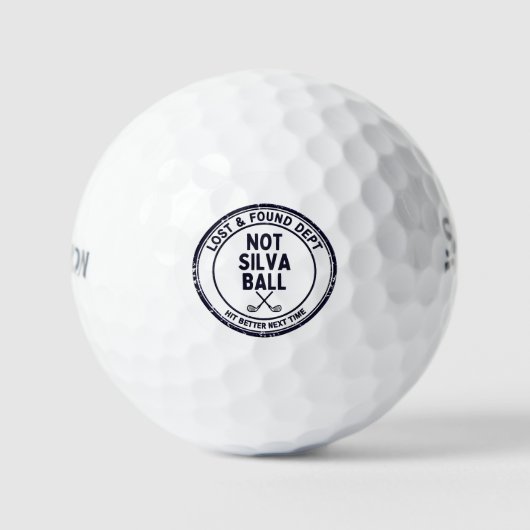Cadeau de balle de golf drôle pour Silva (Recto)