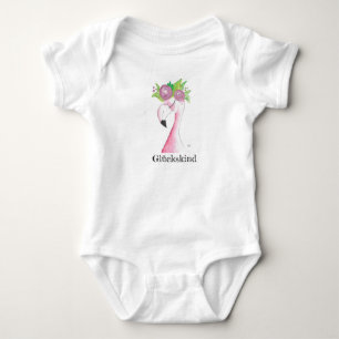 Cadeau de bébé, Babybody, Body flamant rose, bé