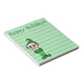 Cadeau de bloc-notes de courses de lutin de Noël (Incliné)