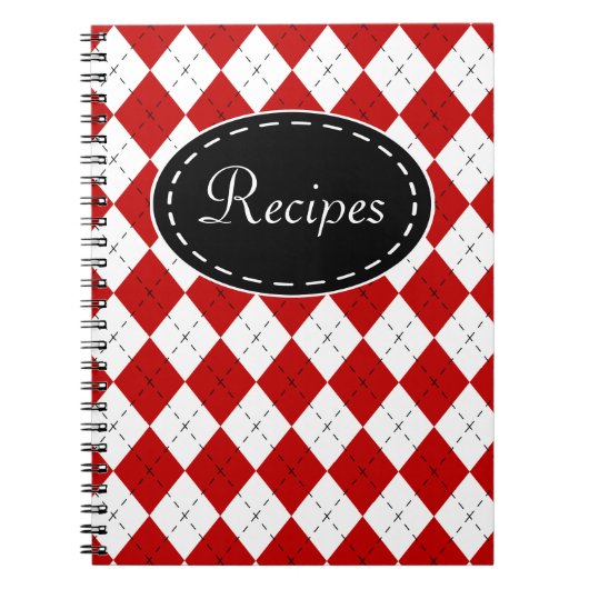 Cadeau de cahier de cuisine de recette rétro (Devant)