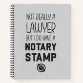 Cadeau de cahier de notaire public pas avocat (Devant)