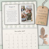 Cadeau de calendrier de conte de fées floral vinta