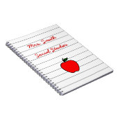 Cadeau de Carnet Apple de l'enseignant personnalis (Côté Droit)