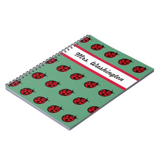 Cadeau de Carnet de l'école Ladybug de l'enseignan (Côté gauche)