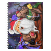 Cadeau de Carnet de Noël Père Noël et Reindeers -  (Devant)