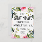 Cadeau de carte de remerciement de bureau de sage- (Devant / Derrière)