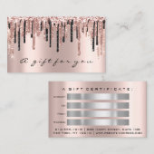 Cadeau de certificat clous maquillage Eyelash Rose (Devant / Derrière)