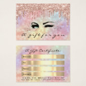 Cadeau de certificat Drift Holographe maquillage p (Devant & derrière)