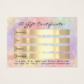 Cadeau de certificat Drift Holographe maquillage p (Dos)