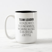 Cadeau de chef d'équipe, Mug drôle de chef d'équip (Gauche)