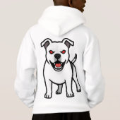 Cadeau de chien de dessin animé Pitbull blanc aux (Dos)