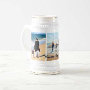 Cadeau de chope à bière avec collage de photos et 