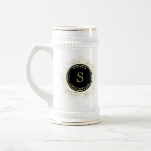 Cadeau de chope à bière pour garçon d'honneur Blac