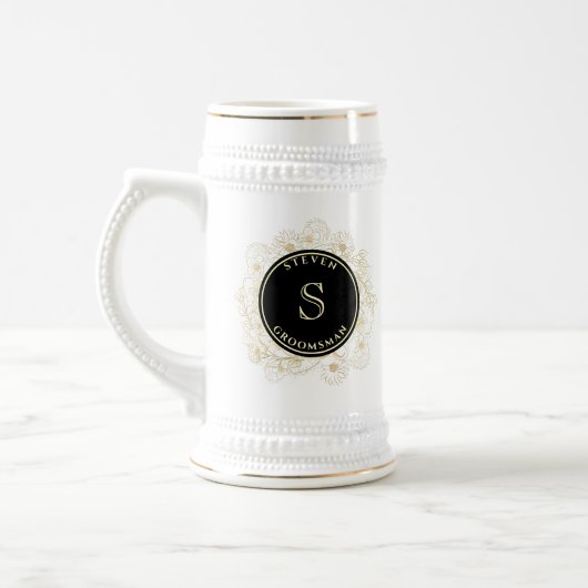 Cadeau de chope à bière pour garçon d'honneur Blac (Gauche)