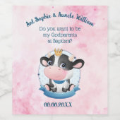 Cadeau de Christening pour Godparents Étiquette de (Étiquettes simples)