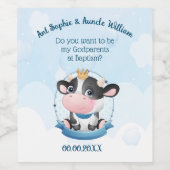 Cadeau de Christening pour Godparents Étiquette de (Étiquettes simples)