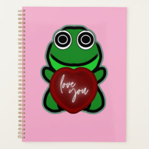 Cadeau de coeur de grenouille mignonne personnalis