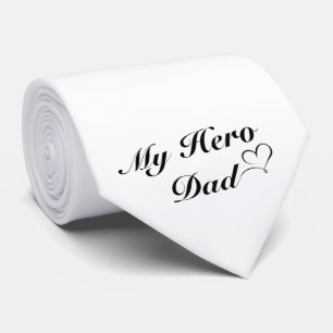 Cadeau de cravate My Hero Dad pour le style de pèr