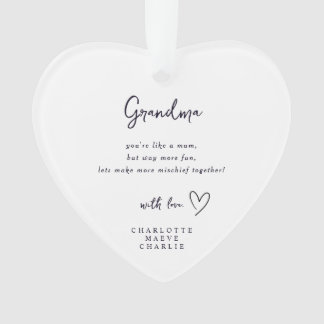 Cadeau de décoration de cœur de grand-mère citatio