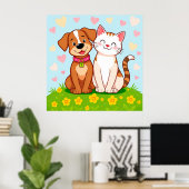 Cadeau de décoration murale pour animaux de compag (Bureau à domicile)