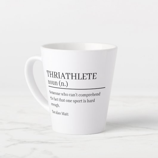 cadeau de définition de triathlète, mug de définit (Angle gauche)