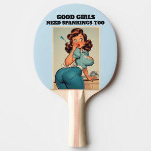 Cadeau de FEMME raquette de ping pong drôle