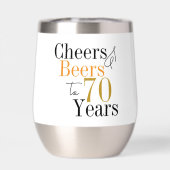 Cadeau de fête 70 ans Cheers Beers (Arrière)