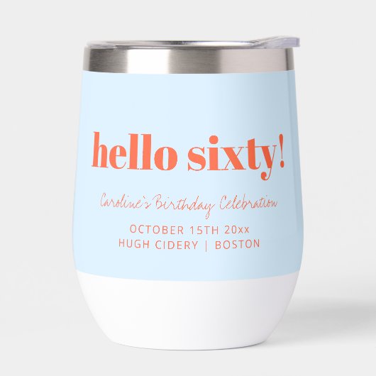 Cadeau de fête d'anniversaire Bleu Orange Hello So (Gauche)