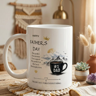 Cadeau de Fête des Pères Merci Tasse Spéciale d'A