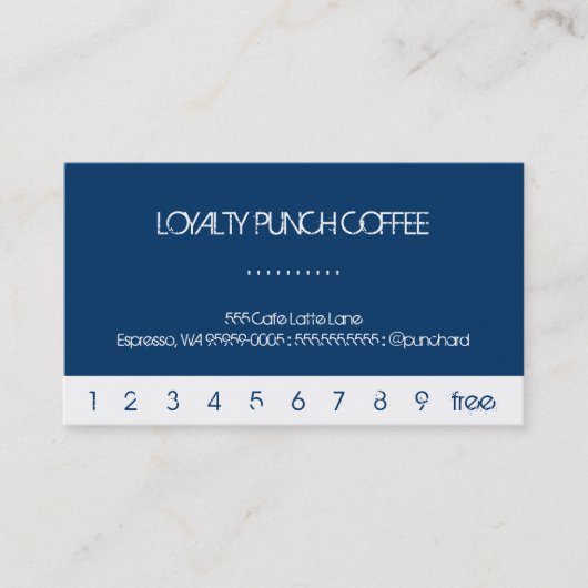Cadeau de Fidélité Café Blanc Minimaliste (Devant)