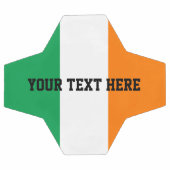 Cadeau de football personnalisé avec drapeau d'Irl (Plat)