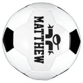 Cadeau de football personnalisé avec le nom de l'e (Tourné)