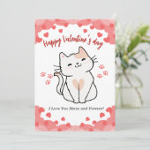 Cadeau de la carte de jour de Cat Valentines pour (Debout devant)