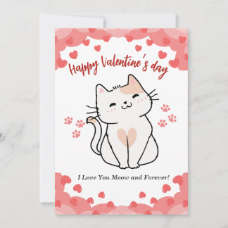 Cadeau de la carte de jour de Cat Valentines pour 