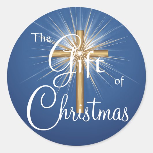 Cadeau de la Croix de Noël autocollants (Devant)